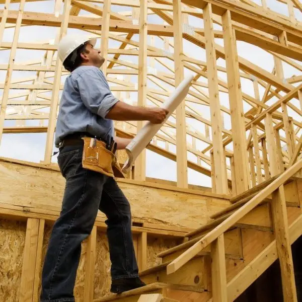 Project manager conducting a site inspection for a high-end commercial remodel