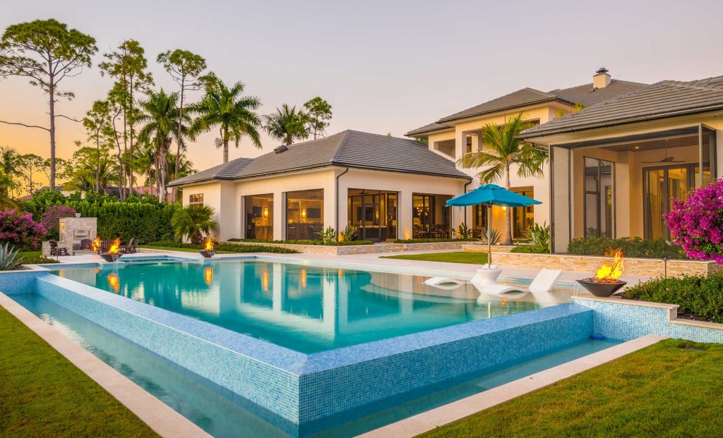 Naples Florida luxury home with swimming pool